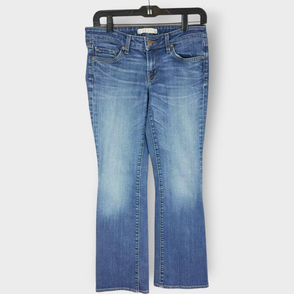 J Brand Phoebe Jeans Curvy Fit Boot Leg Medium Wash Cotton Stone Wash Size 28